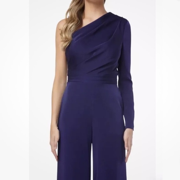Unger Navy One-Shoulder Jumpsuit